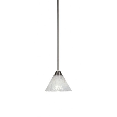 Toltec Lighting Paramount 1 - Light Pendant in  Brushed Nickel with 7" Italian Ice Shade