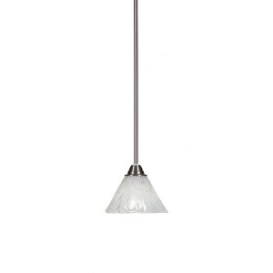 Toltec Lighting Paramount 1 - Light Pendant in  Brushed Nickel with 7" Italian Ice Shade - 1 of 1
