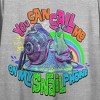 One Piece Live Action You Can Call Me On My Snail Phone Gray Heather Women's Crop Top - 2 of 3