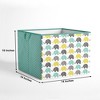 Bacati - Elephants Mint/Yellow/Gray Fabric Storage Box/Tote Large - 3 of 4