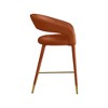 Meridian Furniture,Destiny Cognac Velvet Stool - 4 of 4