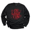 S.W.Smiley Oh What Fun Sparkle - Womens Garment Dyed Long Sleeve - 2 of 3