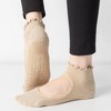 Anna-Kaci Women's 3-Pack Non-Slip Ballet Cut Ankle Socks with Ruffled Trim and Grip Soles for Yoga or Daily Wear - 4 of 4