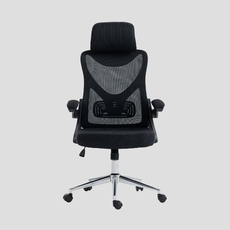 Techni Mobili Essential Ergonomic Office Chair with Headrest and Lumbar Support Black, 3 of 7