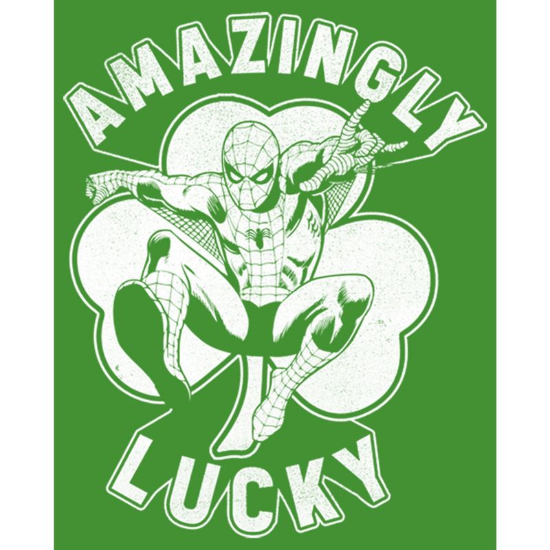 Boy's Marvel St. Patrick's Day Spider-Man Lucky Clover T-Shirt, 2 of 5