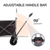 CAVINAS Outdoor Portable Wagon Cart, Shopping Cart with Big Wheels, Utility Shopping Wagon for Camping, Shopping - 3 of 4