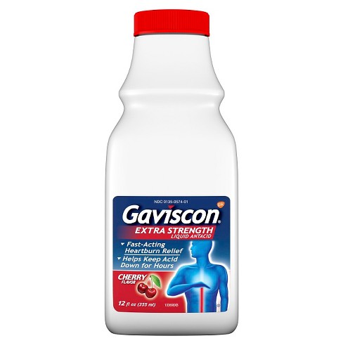 gaviscon liquid strength extra antacid oz cherry fl target