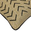 Outdoor Decor by Commonwealth Embroidered Raffia Outdoor Pillow Cover 18" x 18" Black (Cover Only) - 4 of 4