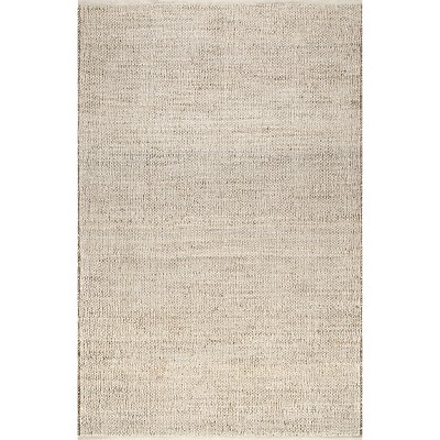 Oval 5'x7' Color Block Braided Jute Area Rug Cream/Natural - Hearth & Hand™  with Magnolia