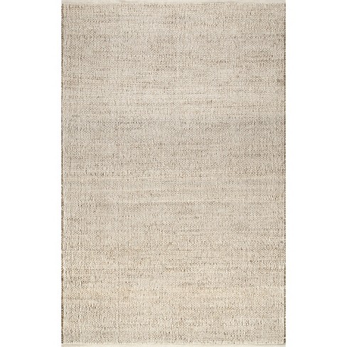 nuLOOM 9 x 12 Ivory Indoor Solid Area Rug in the Rugs department