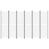 vidaXL White 6-Panel Room Divider - Versatile Fabric and Iron Privacy Screen, Foldable Partition Wall, Sun Block, Easy-to-Store - 3 of 4