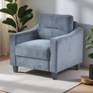 Chenille 1-Seater Sofa with Detachable Design & Thick Cushions - 1 of 4