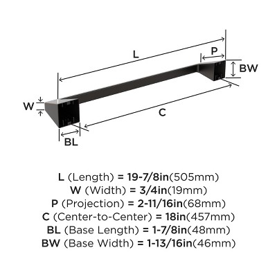 Oil-Rubbed Bronze 18" Wall Mounted Towel Bar