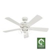 52" Crestfield Ceiling Fan with Light Kit and Pull Chain (Includes LED Light Bulb) - Hunter Fan - 2 of 4
