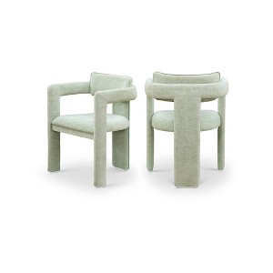 Meridian Furniture,Brenda Chenille Fabric Dining Chair, Set of 2 - 1 of 4