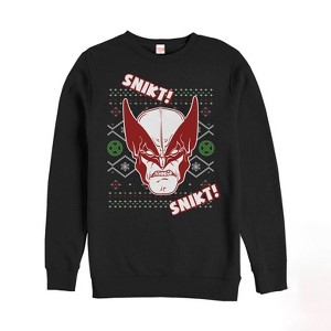 Men's Marvel Ugly Christmas X-Men Wolverine Snikt Sweatshirt - 1 of 3