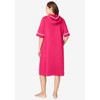 Dreams & Co. Women's Plus Size Short French Terry Robe - 3 of 4