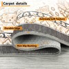 Modern Geometric Trellis Washable Area Rug - Non-Slip Low-Pile Indoor Carpet for Living Room, Bedroom, Dining Room & Office - 3 of 4