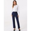 Allegra K Women's High Waist Work Office Stretch Straight Leg Trousers - 4 of 4