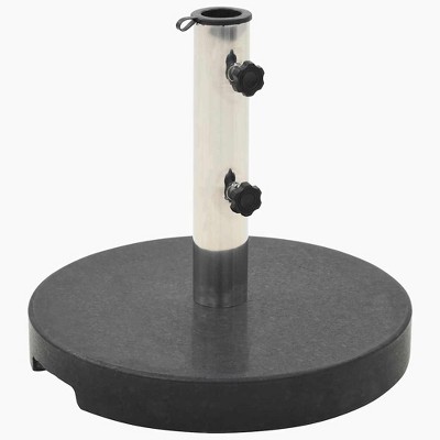 vidaXL Parasol Base Black Granite and Stainless Steel 44.1 lbs