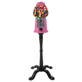 Great Northern Popcorn 15" Gumball Machine with Stand and Coin Bank - Pink