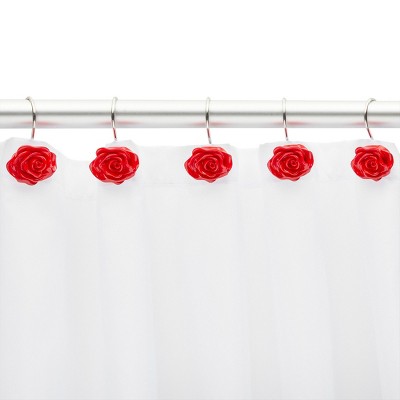 Rose Shower Curtain Hooks Target, Red Rose Shower Curtain Hooks