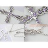 Alilang Vintage-Inspired Gothic Cross Pendant Necklace with Black Crystal Accents - 4 of 4