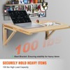 Munora Wall Mounted Folding Table, 31.5" x 23.62" Drop Leaf Floating Desk with Iron Bracket for Small Spaces - 3 of 4