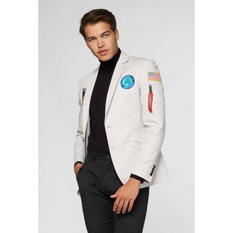 OppoSuits Deluxe Men's Blazer - NASA USA Astronaut Style Jacket - Off - White - Size 42