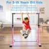 CuisinSmart Gymnastics Training Bar with Handgrips, 5FT/6FT Adjustable Height Gym Equipment, Pink Gymnastics Kip Bar for Kids&Teenager Ages 3-15 - 4 of 4