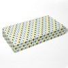 Bacati - Elephant Mint Yellow and Gray 100 percent Cotton Universal Baby Crib or Toddler Bed Fitted Sheet - 2 of 4