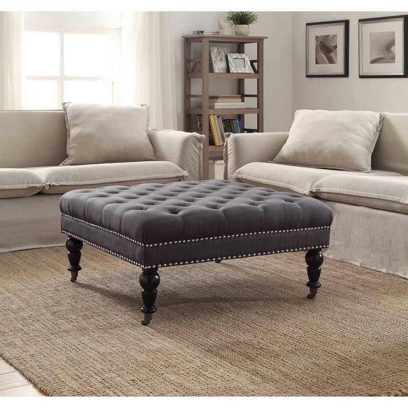 Isabelle Square Tufted Ottoman - Linon, 5 of 15