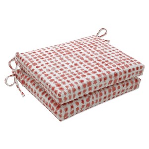 Alauda 2pc Outdoor/Indoor Squared Chair Pad Set - Pillow Perfect - 1 of 4