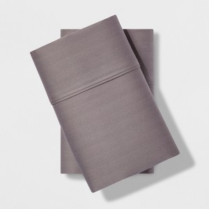 Standard 500 Thread Count Herringbone Tri-Ease Pillowcase Set Gray - Project 62 + Nate Berkus