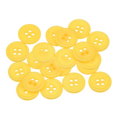Unique Bargains Sewing Resin Round Flat 4-Hole Replacement Craft Buttons 20 Pcs