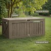 BI&SEA 120 Gallon Waterproof Deck Box-093A,Lockable Resin Storage Box for Patio Furniture Cushions Garden Tools and Outdoor Delivery Storage - 2 of 4