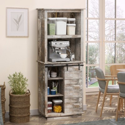 LunaLulinlk Freestanding Kitchen Buffet with Hutch