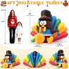 KRISRATE 6FT Thanksgiving Inflatables Turkey Decorations with Hat & Colorful Tail, Built-in LED Lights Blow up Turkey Inflatable Fall Holiday - 4 of 4