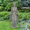LuxenHome 30.5" H Virgin Mary Indoor Outdoor Statue Garden Statues, Gray - 4 of 4