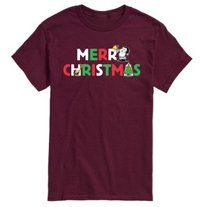 Men's - Peanuts - Merry Christmas Snoopy Short Sleeve Graphic T-Shirt - 1 of 4