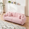 NicBex 86.6 Inch Teddy Fleece Sofa Couch 2-Seater Sofa with 4 Pillows for Living Room,Apartment,Bedroom - 2 of 4
