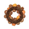 Transpac Foam 10.24 in. Multicolor Harvest Pinecones and Bloom Candle Ring - 4 of 4