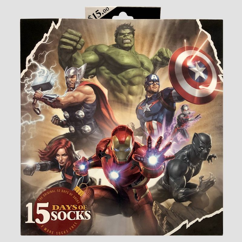Men&#39;s Marvel 15 Days of Socks in a Box Socks - Colors May Vary 6-12, 2 of 4