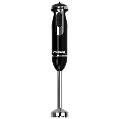 Courant Immersion Hand Blender with Variable Speed, Stainless Steel Blades for Smoothies, Purees, and Soups, Easy-Grip Control (Black)