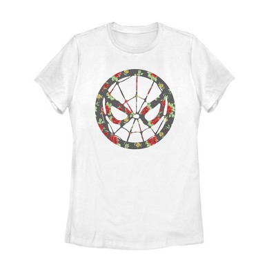 Women's Marvel Spider-Man Rose Print T-Shirt