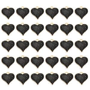 Unique Bargains Beautiful Designer DIY Jewelry Making Heart Pendants 30 Pcs - 1 of 4
