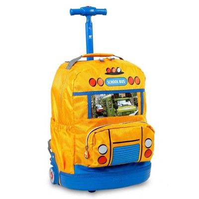 J World School Bus Rolling Backpack - Yellow