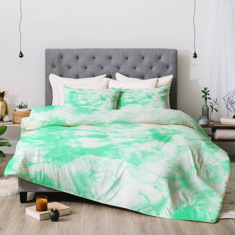 Amy Sia Tie Dye 3 Mint Comforter Set - Deny Designs, 3 of 8