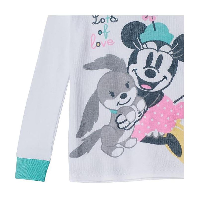 Disney Baby Girl's Minnie Mouse 4-piece Cotton Pajama Set, 2 of 8