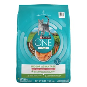 Purina ONE Indoor Advantage Healthy Weight Natural Fish, Seafood and Salmon Flavor Dry Cat Food - 1 of 4
